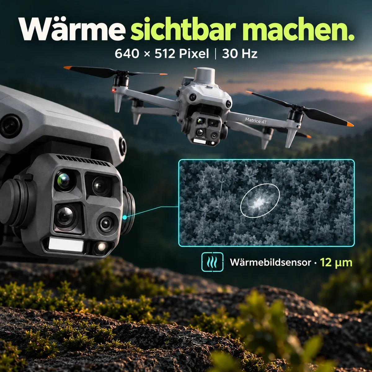DJI Matrice 4T Thermal Kitzretter-Set – 4 Akkus & 12 Monate Care Plus