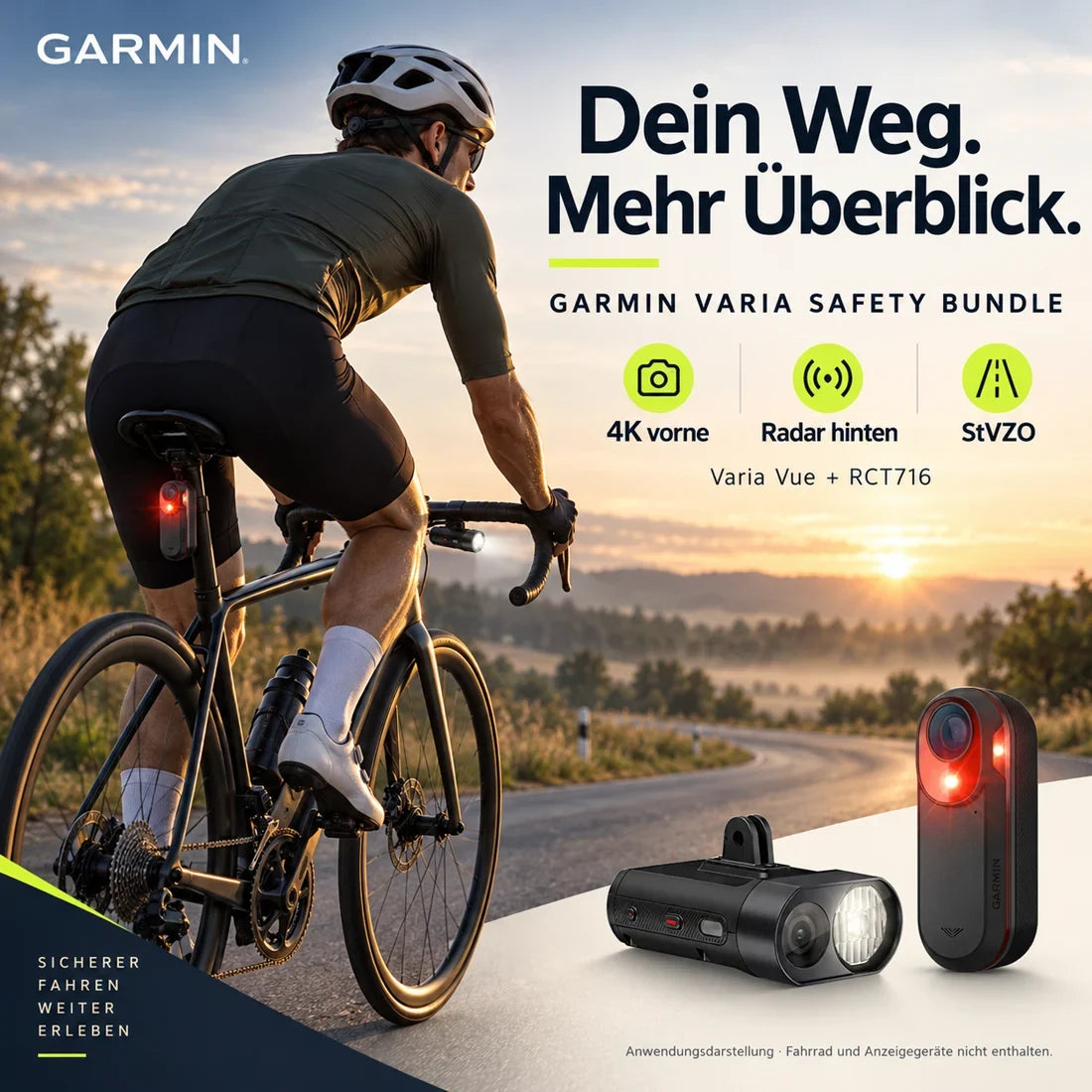 Garmin Varia Safety Bundle – Vue 4K & RCT716 Radar | StVZO