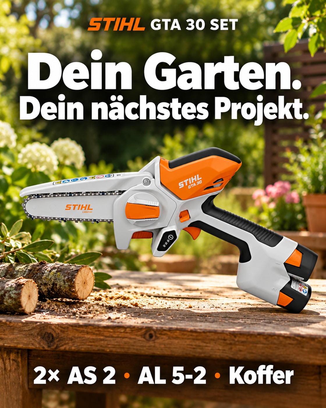 STIHL GTA 30 Set – 2× AS 2, AL 5-2 & Koffer