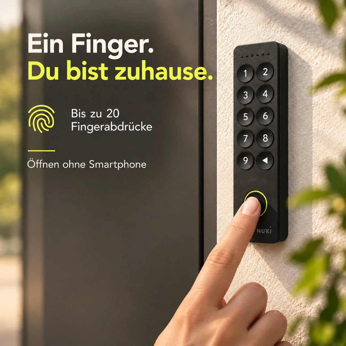 Nuki Smart Lock Pro (5. Gen) + Keypad 2 – Tür öffnen per Fingerabdruck