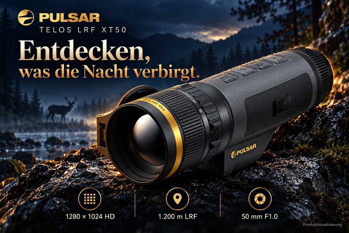 Pulsar Telos LRF XT50 – HD-Wärmebildkamera mit Laser-Entfernungsmesser