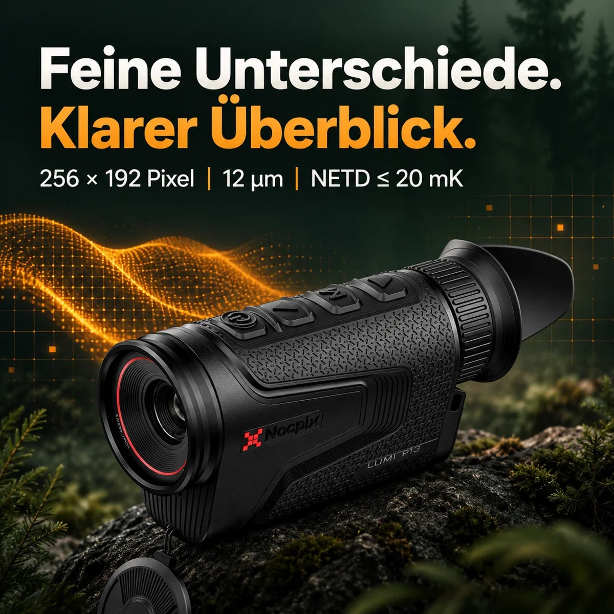 Nocpix LUMI P13 Wärmebildkamera – 13 mm, 50 Hz & 2 Wechselakkus