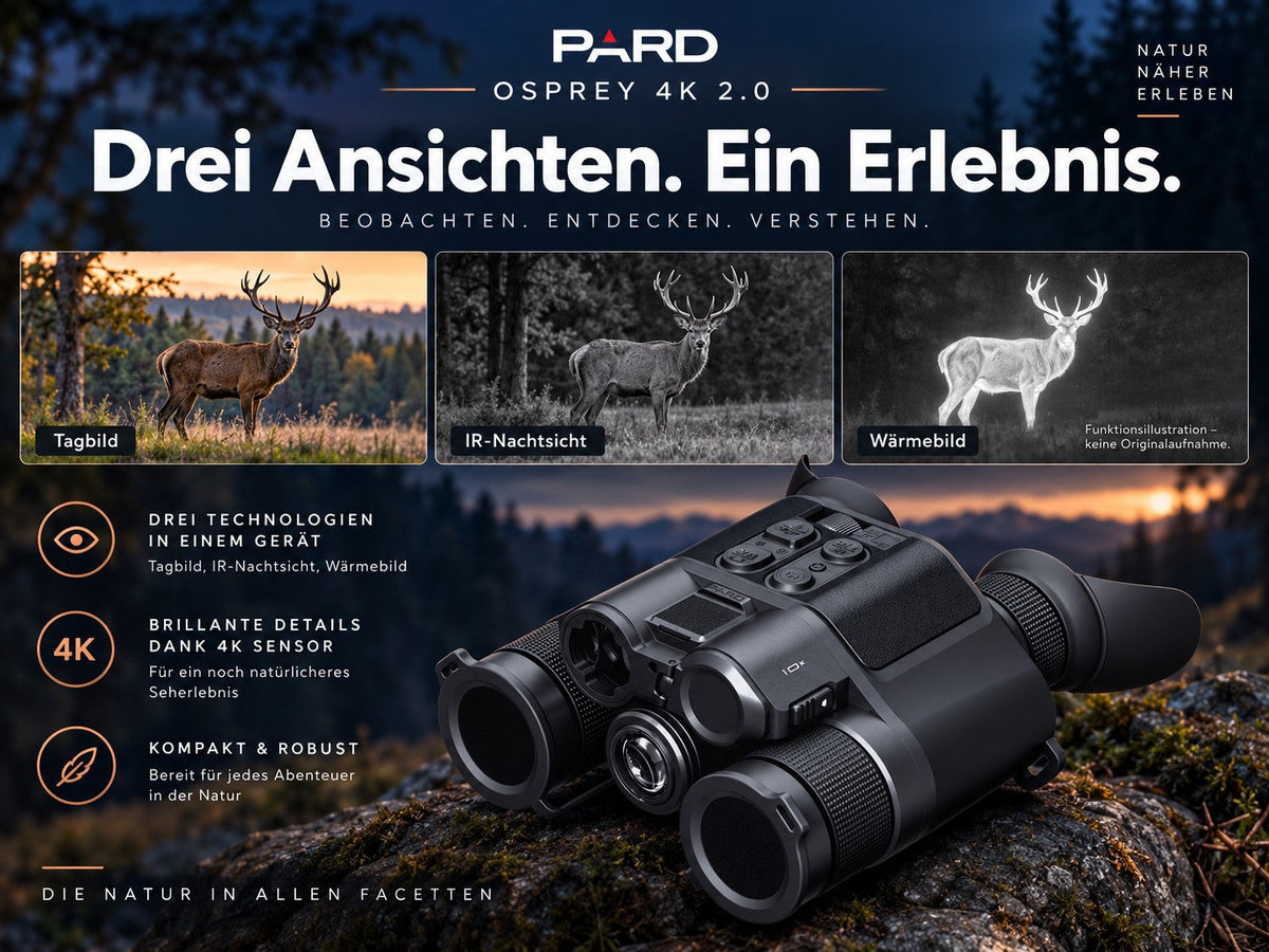 PARD Osprey 4K 2.0 – Multispektral-Fernglas inkl. IR-3 940 nm