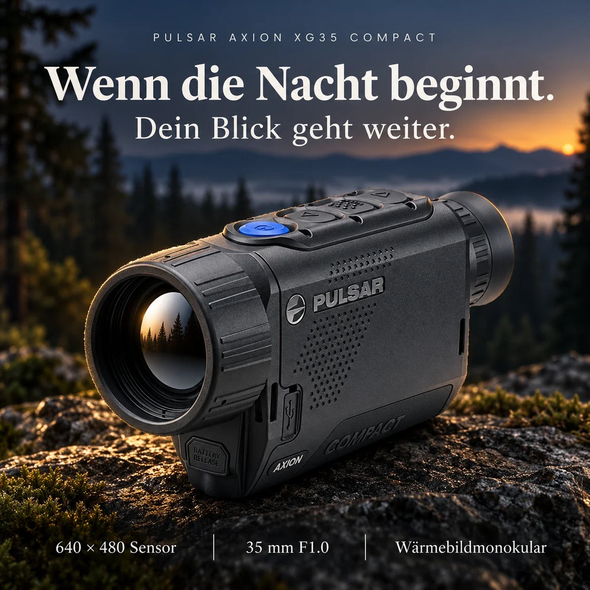 PULSAR Axion XG35 Compact – Wärmebildmonokular | 640 × 480 & 35 mm