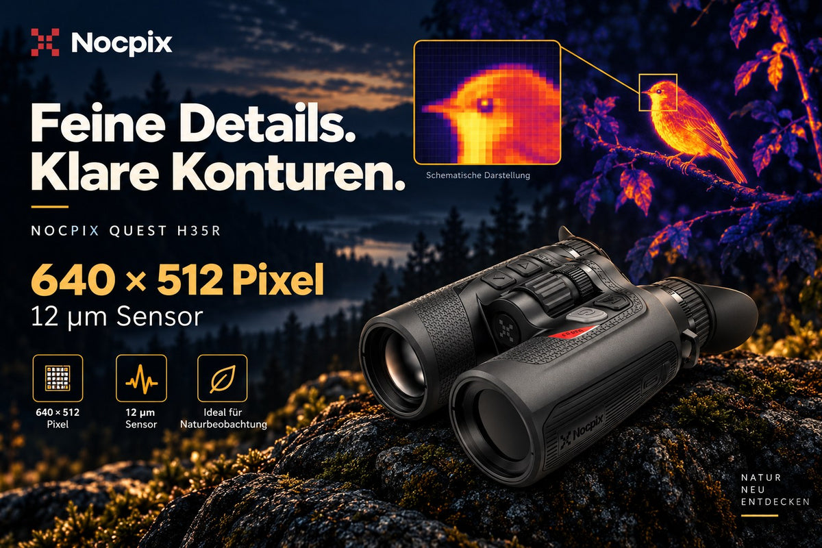 NOCPIX QUEST H35R – Wärmebild-Fernglas | 640 × 512, 60 Hz & AMOLED