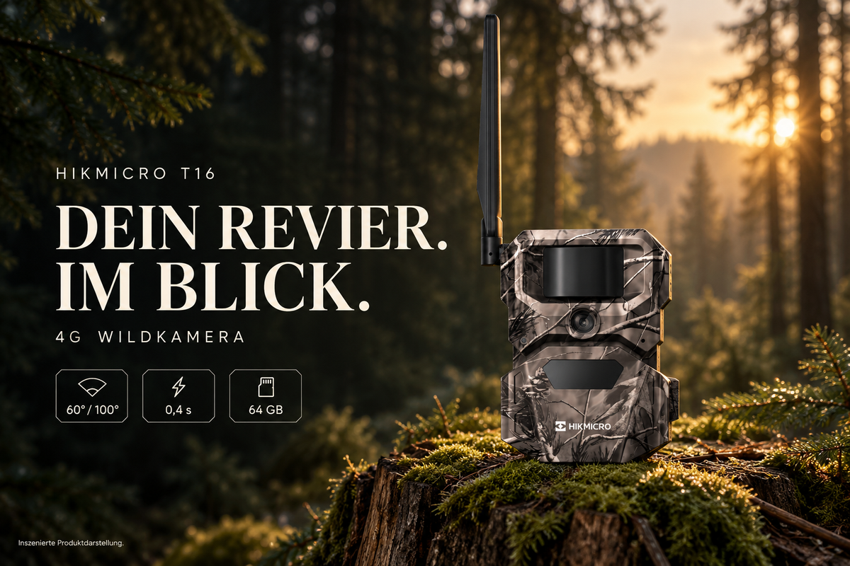 HIKMICRO T16 4G Wildkamera – 60°/100° Dual-FOV, Nachtsicht & 64 GB