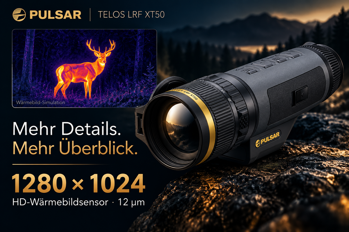 Pulsar Telos LRF XT50 – HD-Wärmebildkamera mit Laser-Entfernungsmesser