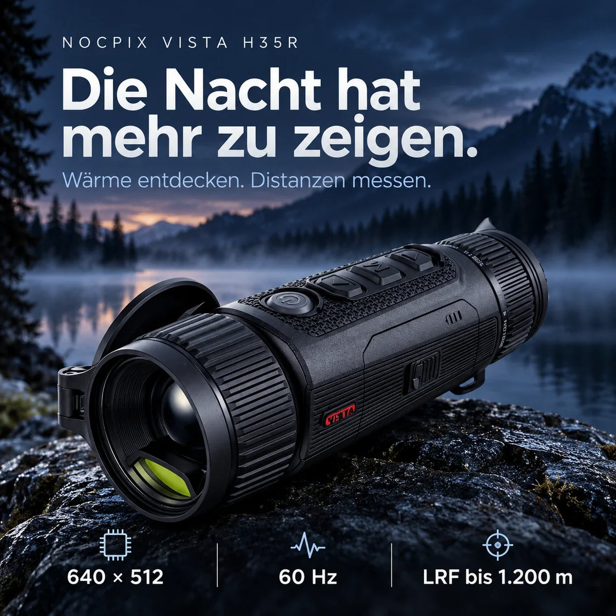 Nocpix VISTA H35R – Wärmebildmonokular mit Laser-Entfernungsmesser