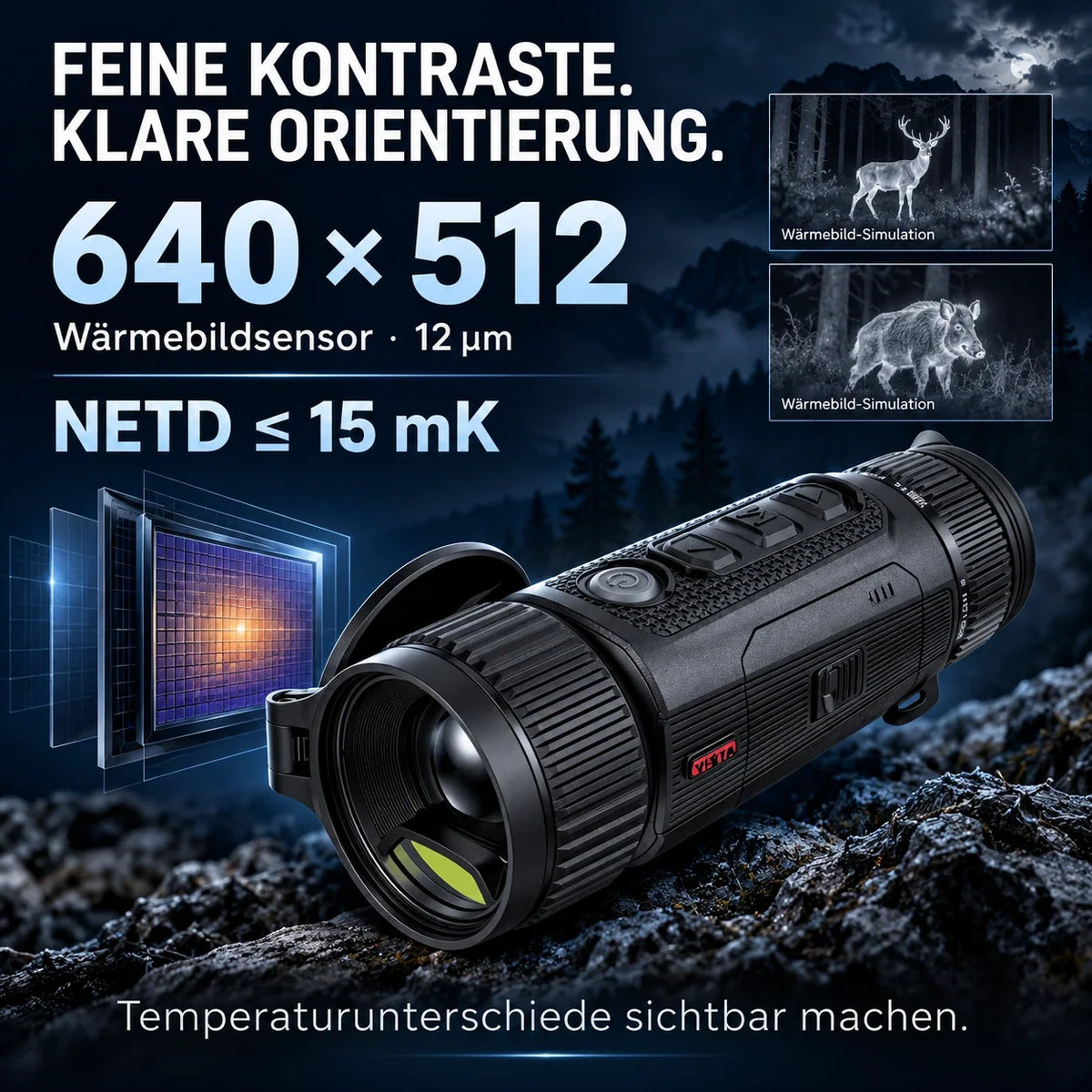 Nocpix VISTA H35R – Wärmebildmonokular mit Laser-Entfernungsmesser