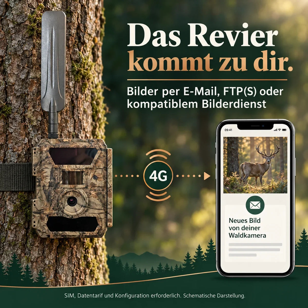 WILDAGENT 4G LTE Pro 2.0 – Wildkamera mit No-Glow-Nachtsicht